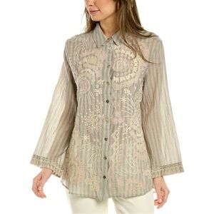 Johnny Was - Antonia Kimono Oversized Button Down Shirt Size Large NWOT